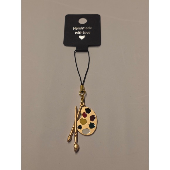 Handmade Jewelry - Artist Paint & Brush Phone Charm Handmade